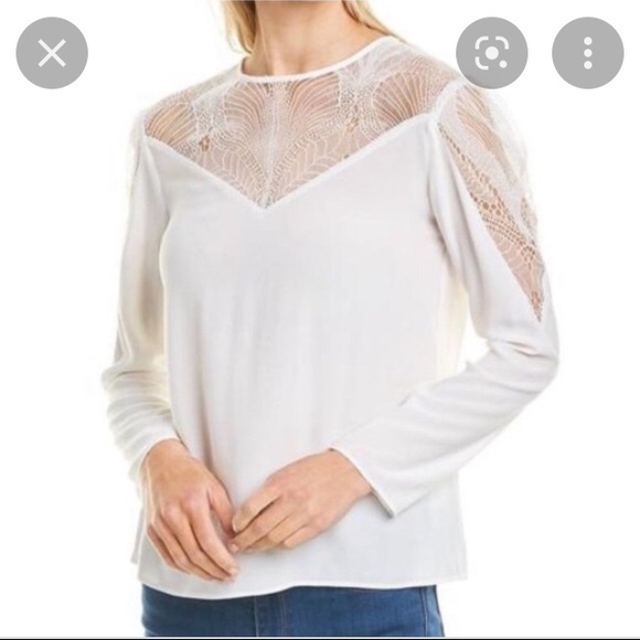 Maje White Lace Blouse NWT - Picture 2 of 7